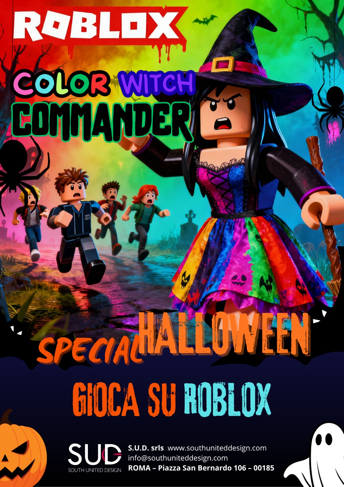 La locandina dello speciale di Halloween di Color Witch Commander