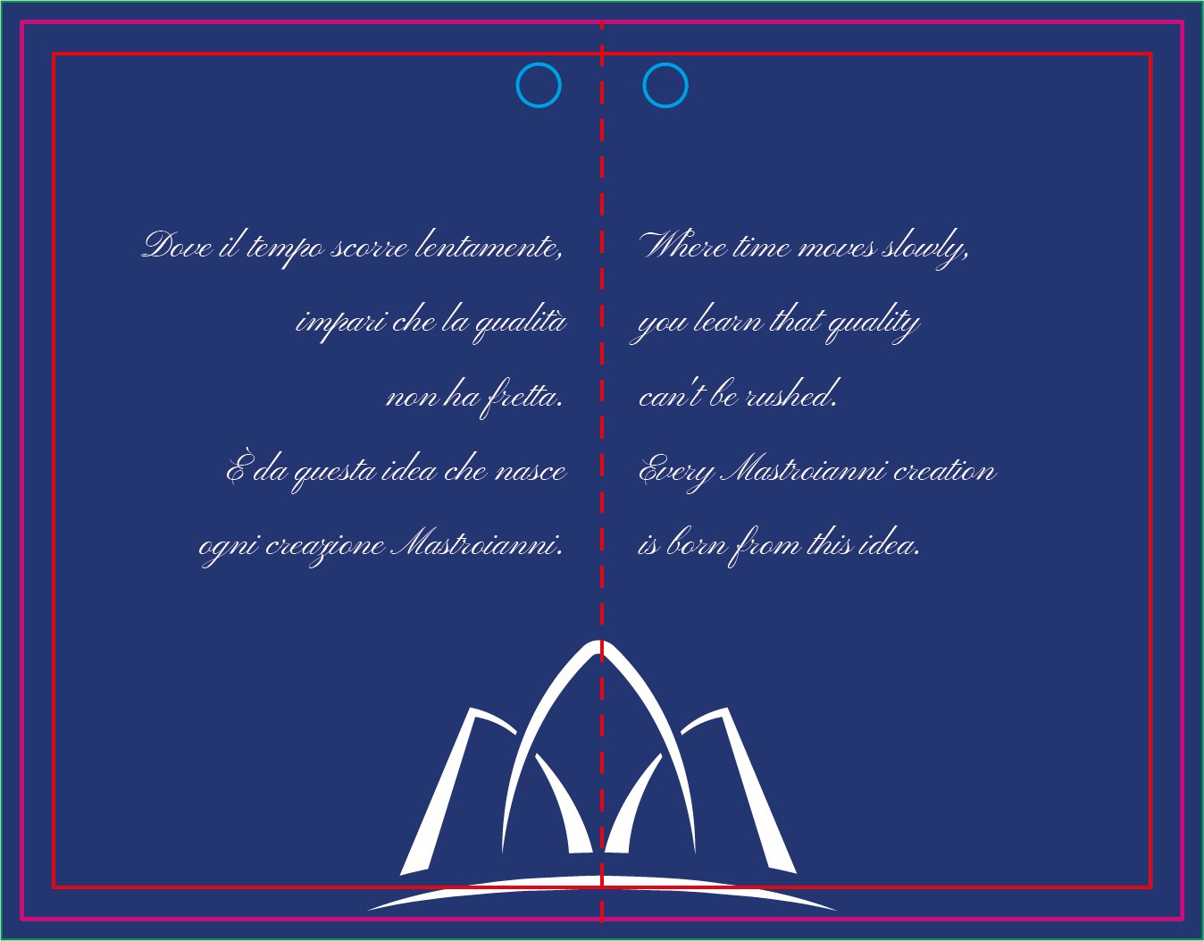 Il cartellino del capo con il logo e la frase del marchio