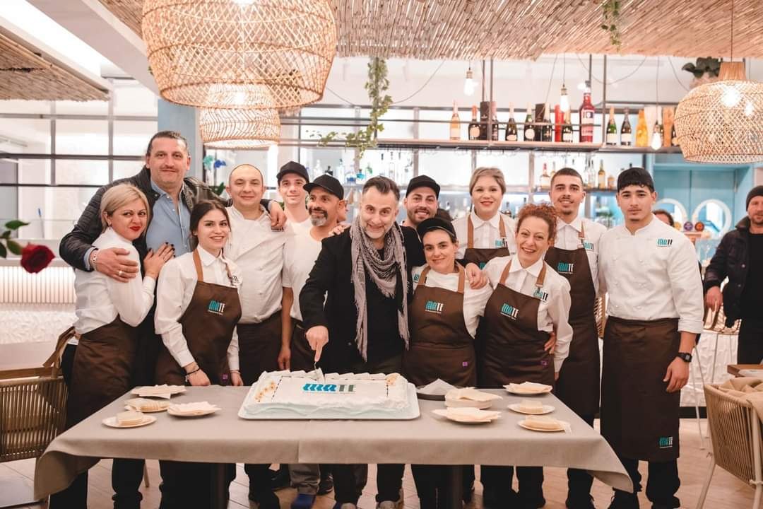 The Mate team in uniform at the restaurant