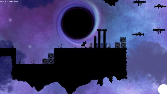 In gioco: il bordo del buco nero sopra una piattaforma